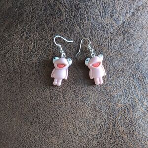 2$ Add On⭐ Cute Pink Frog Earrings